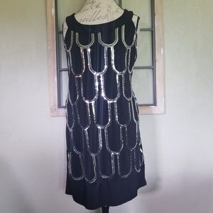 Beautiful Black And Silver Sequin Formal Dress 10